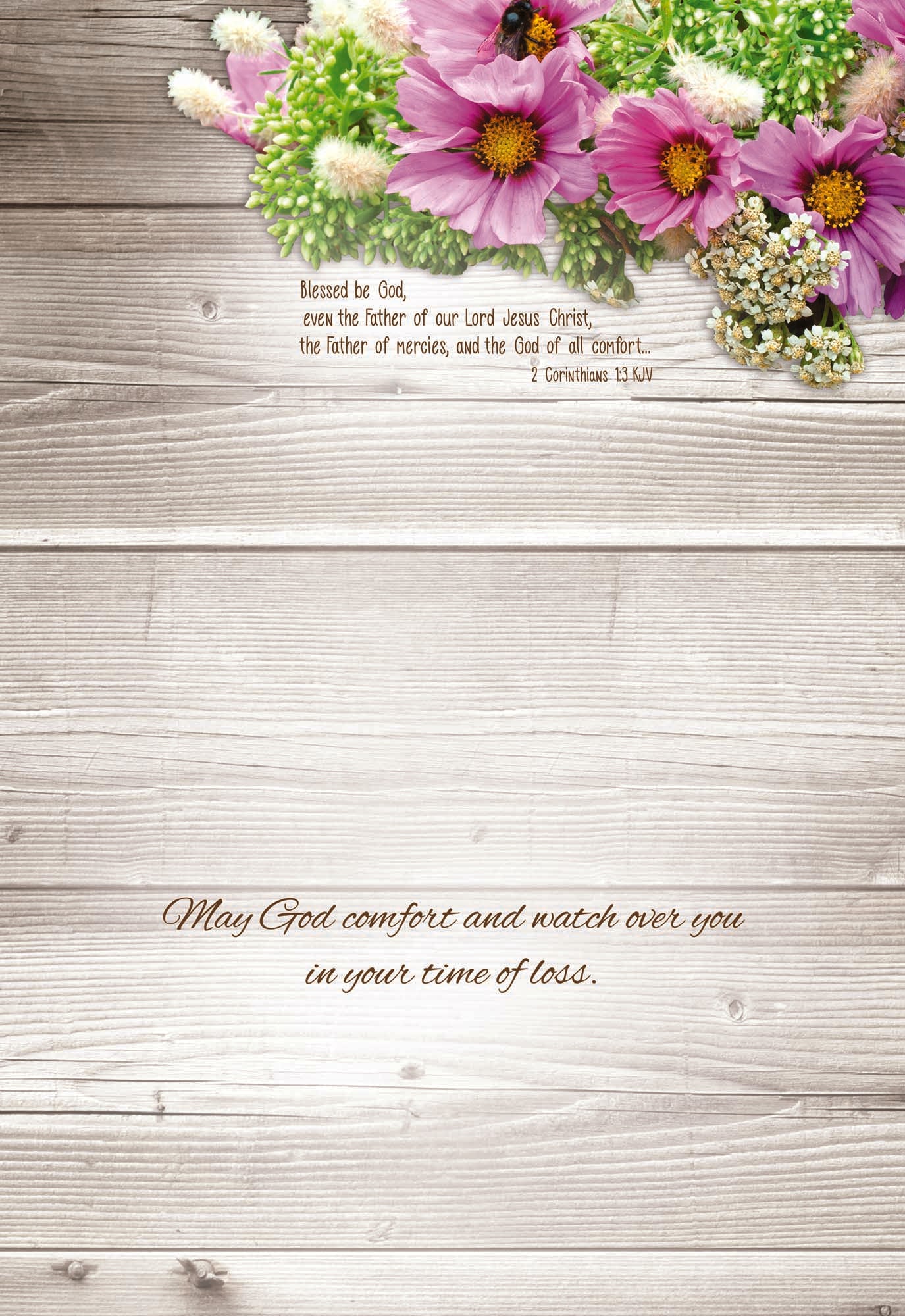 Christian Sympathy Cards by Shared Blessings | Rustic Flowers | 12 Boxed Sympathy Cards