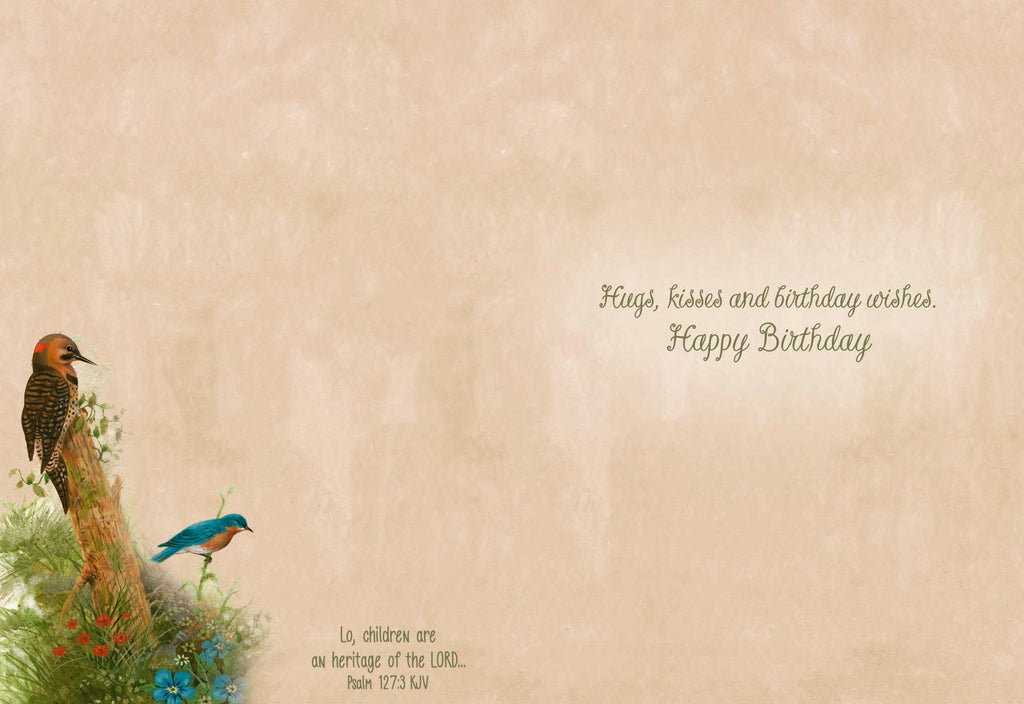 Hugs, kisses and birthday wishes. Happy Birthday