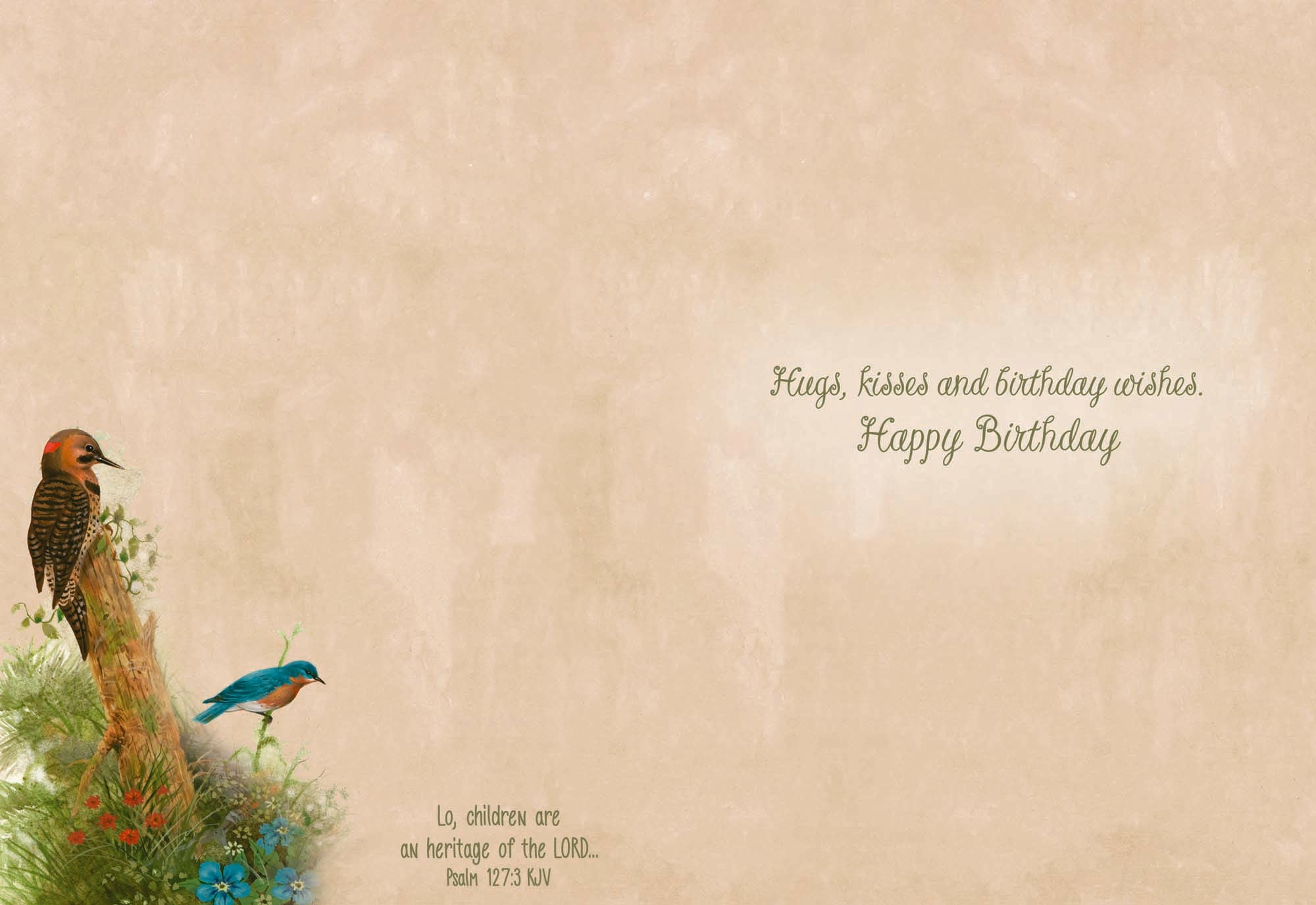 Hugs, kisses and birthday wishes. Happy Birthday