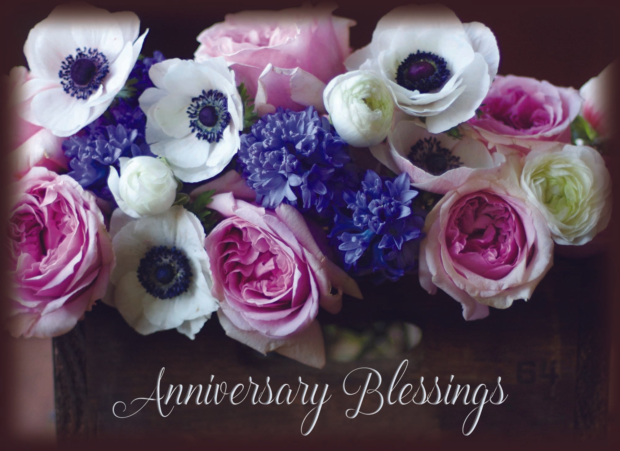 Christian Anniversary Cards by Shared Blessings | Anniversary Blessings | 12 Boxed Anniversary Cards with KJV Scripture