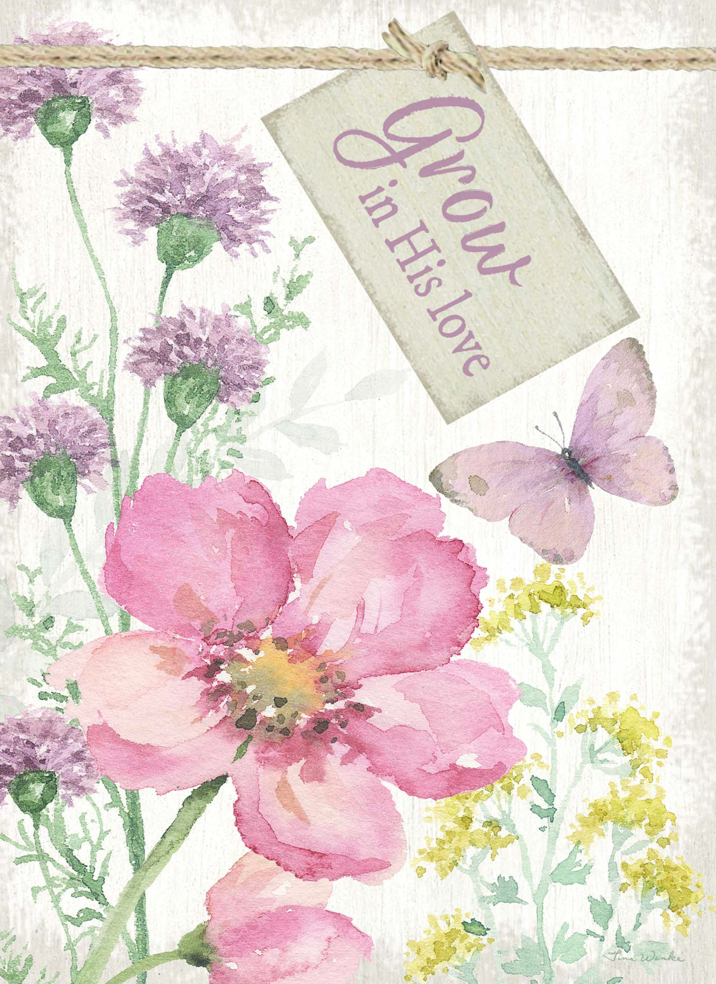 Christian Thinking of You Cards by Shared Blessings, Peaceful Garden, 12 Cards