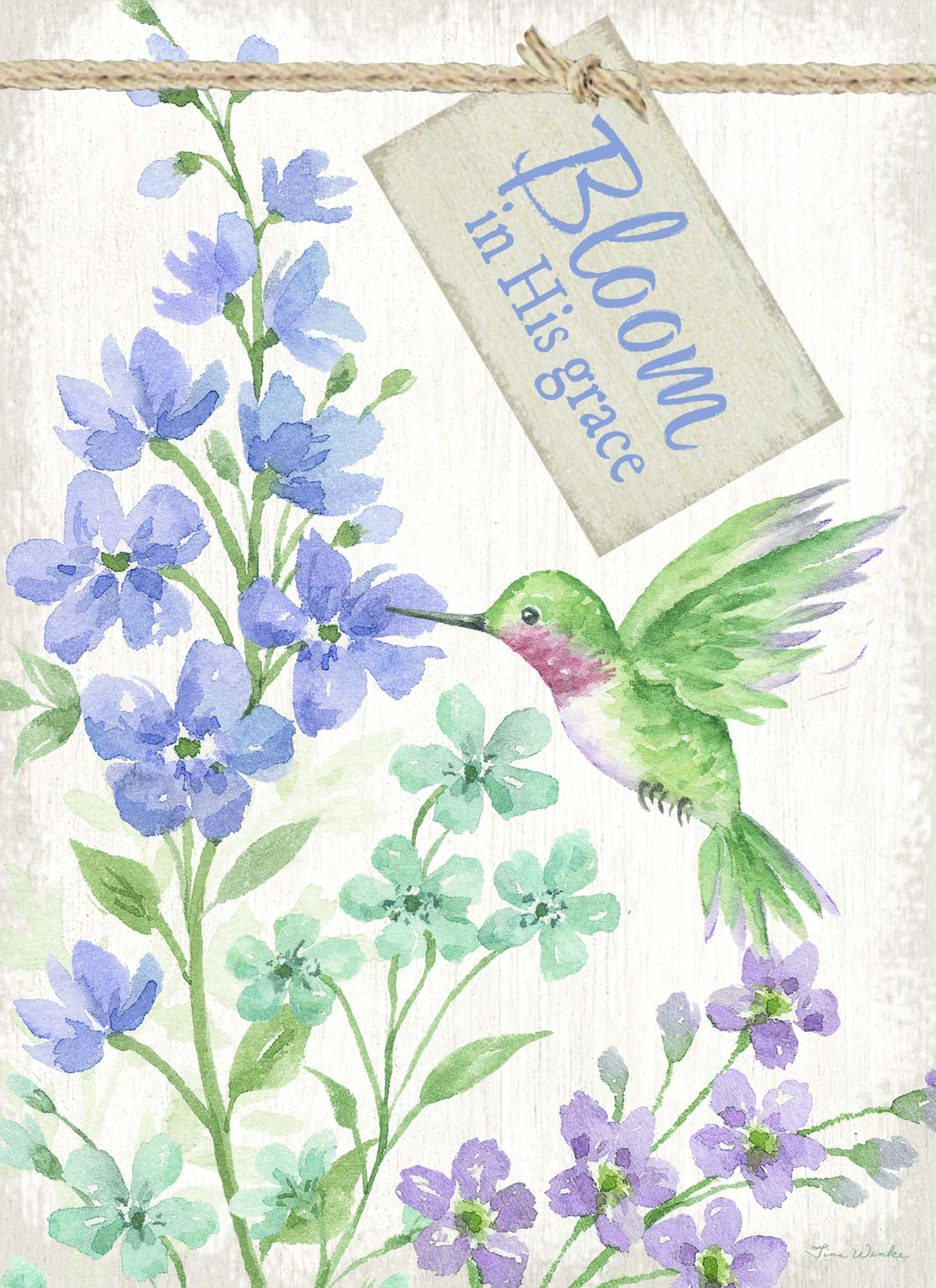Christian Thinking of You Cards by Shared Blessings, Peaceful Garden, 12 Cards