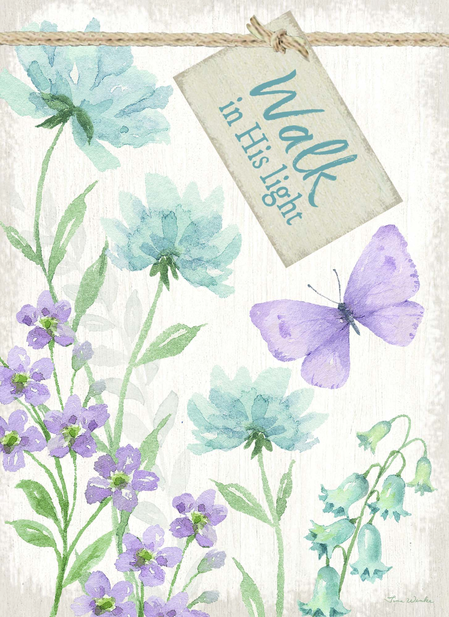 Christian Thinking of You Cards by Shared Blessings, Peaceful Garden, 12 Cards