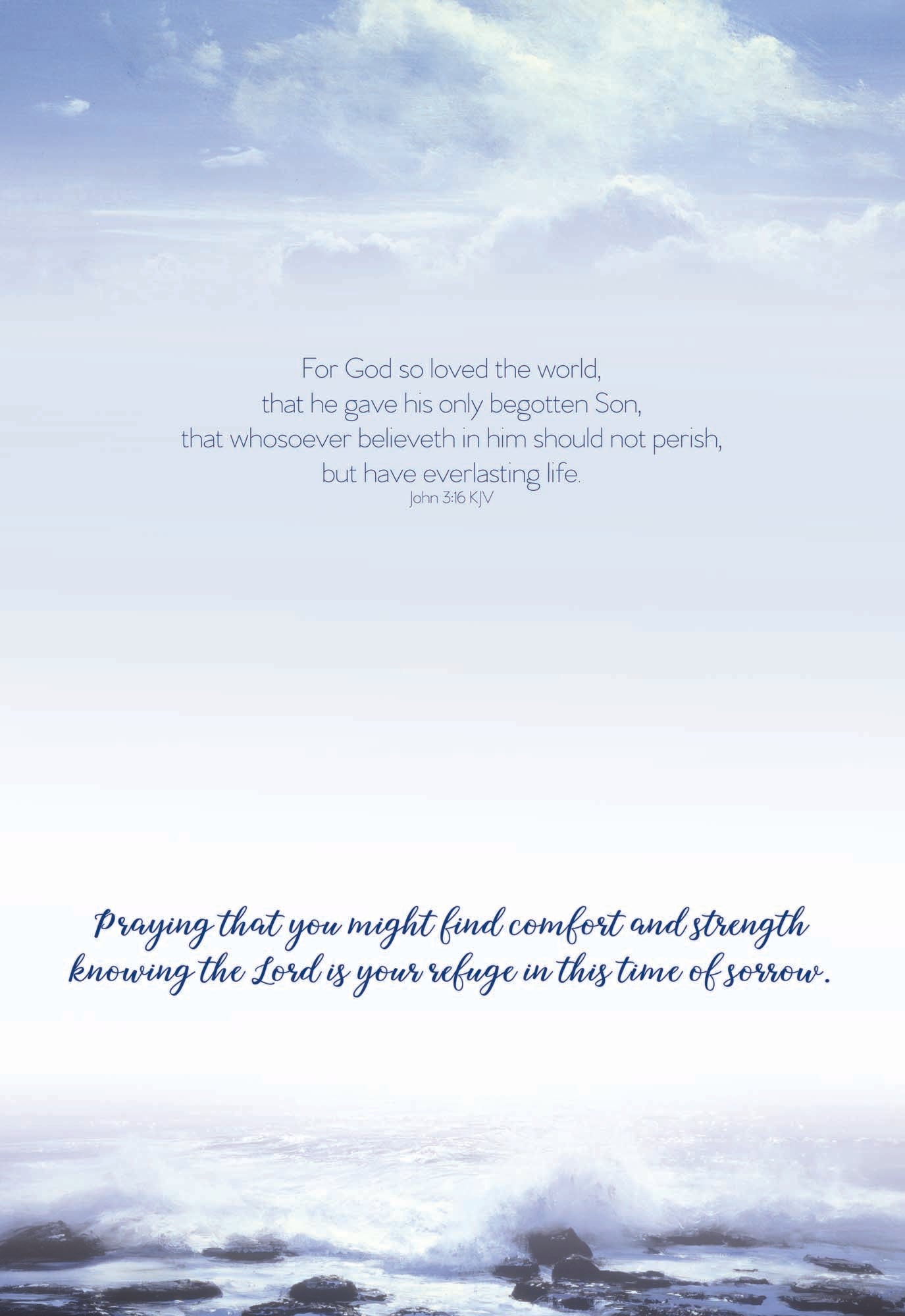 Sympathy - Coastal - assorted Sympathy Cards, Box of 12