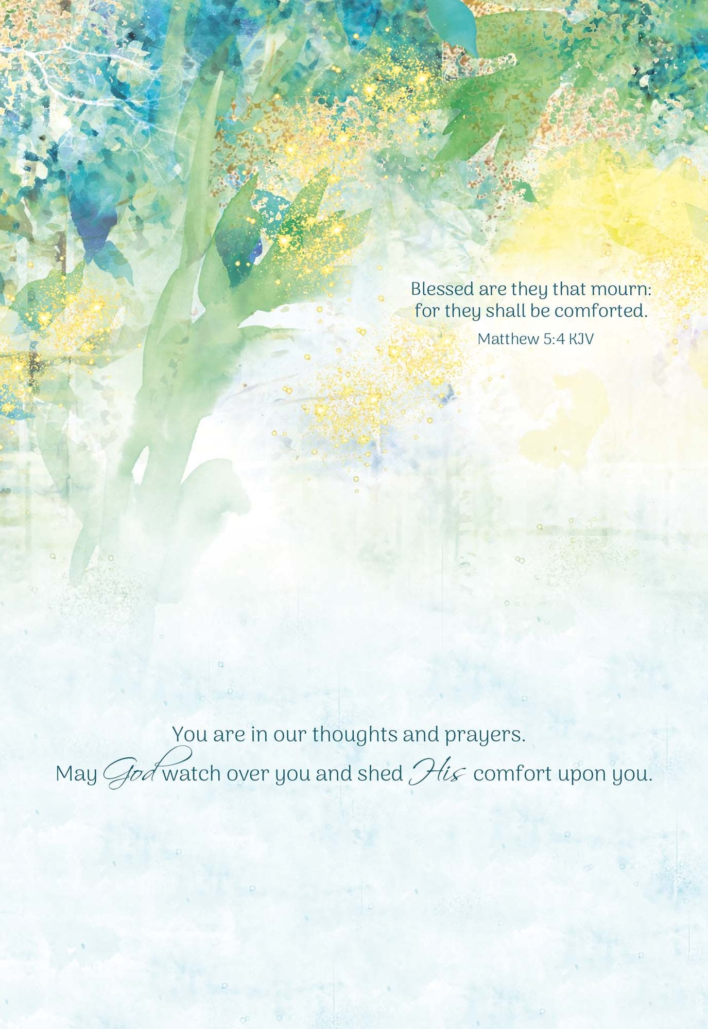 Christian Sympathy Cards by Shared Blessings. Watercolor Seaside | 12 Cards