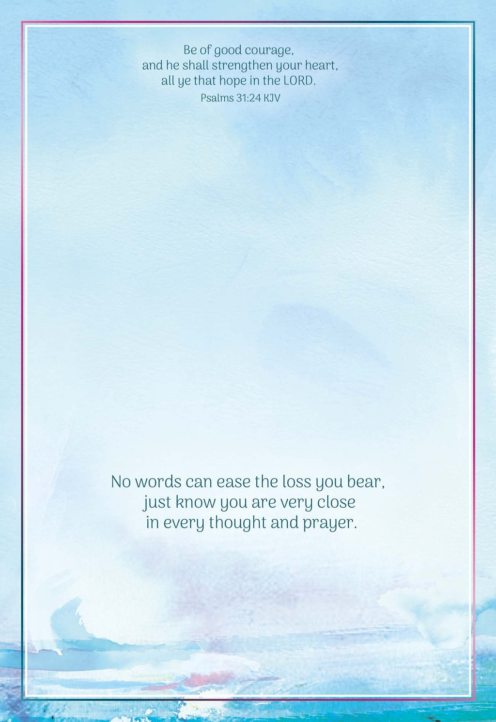 Christian Sympathy Cards by Shared Blessings. Watercolor Seaside | 12 Cards