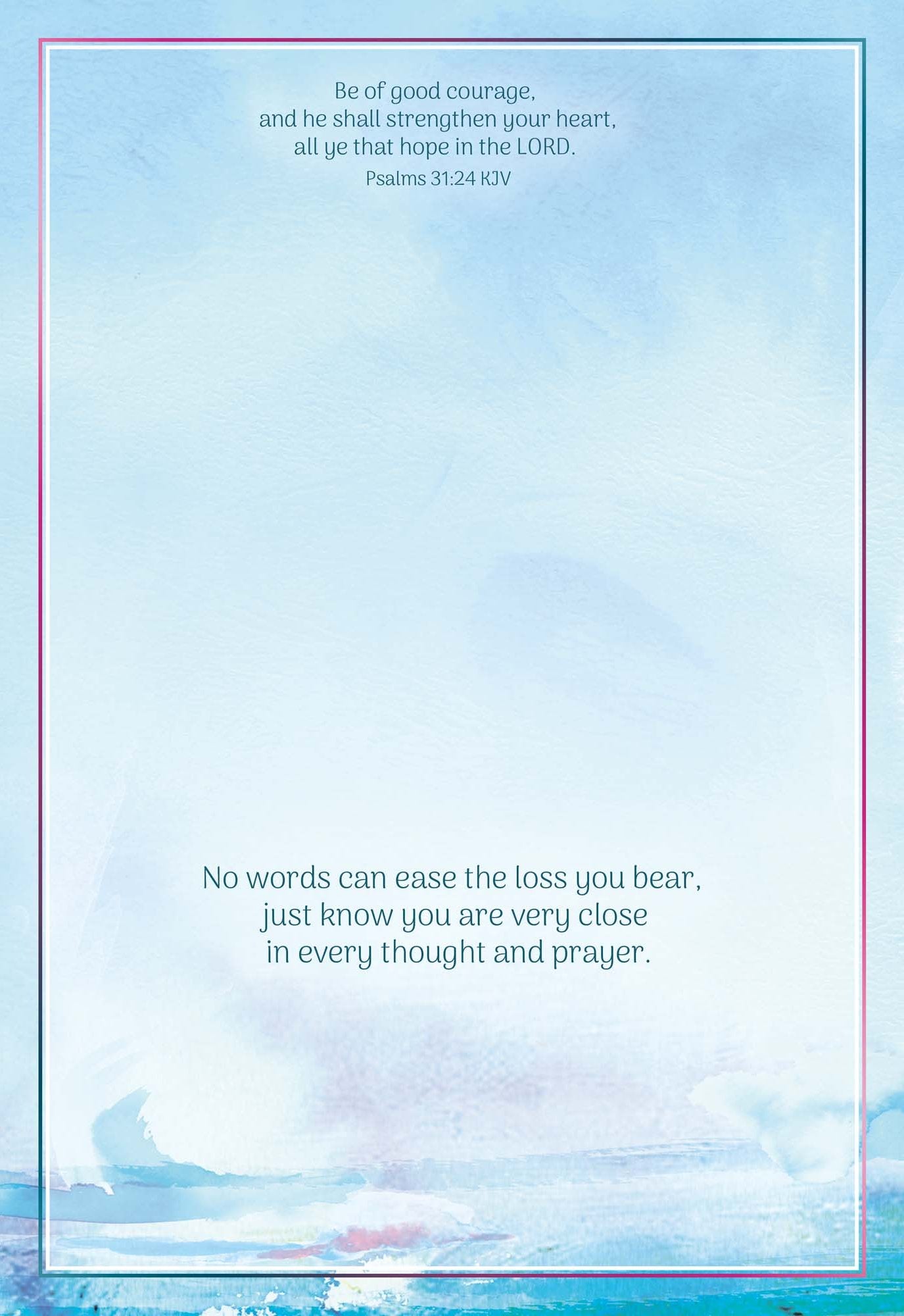 Christian Sympathy Cards by Shared Blessings. Watercolor Seaside | 12 Cards