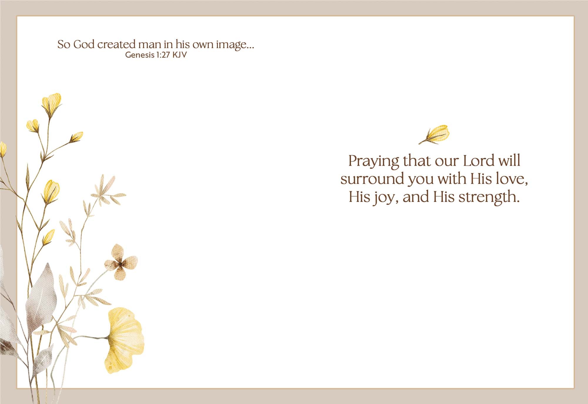 Floral design with text on a white background