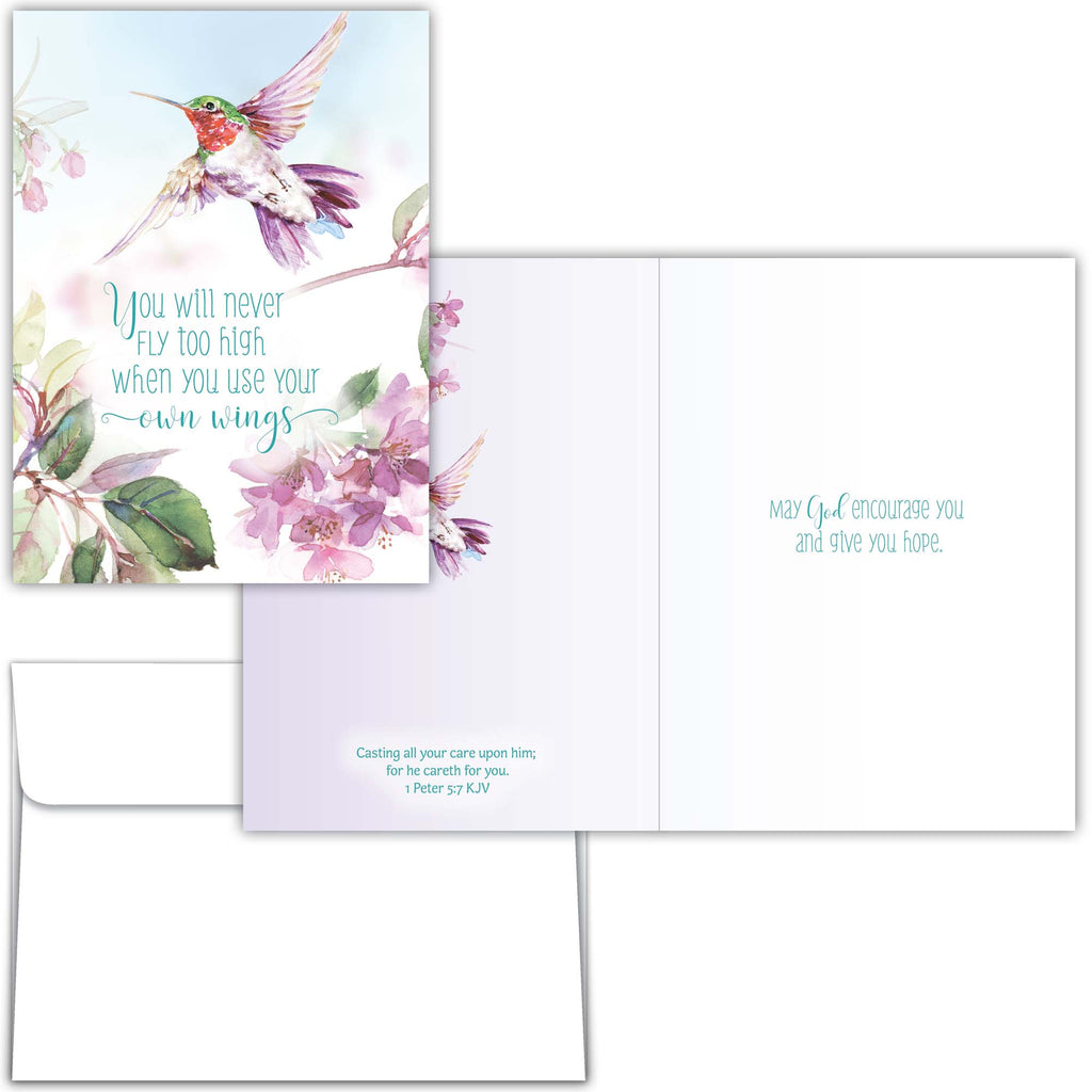 Religious Encouragement Cards with Scripture |  Wings of His Word