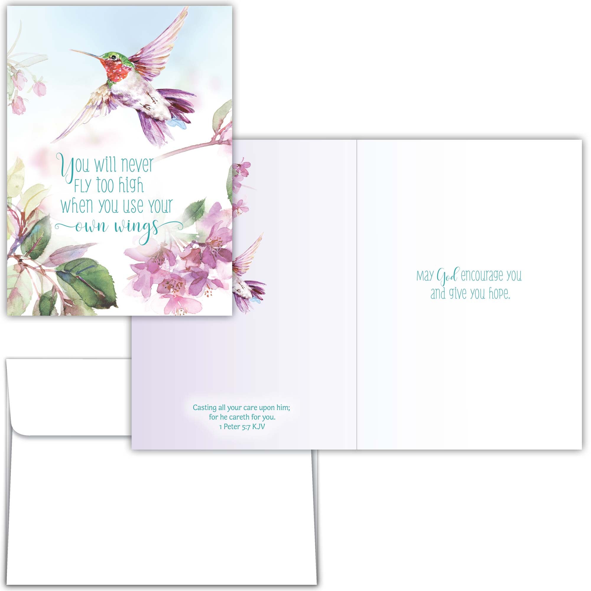Religious Encouragement Cards with Scripture |  Wings of His Word