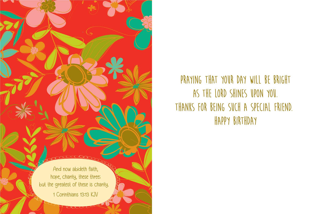 Floral KJV Christian Birthday Card Box | Joyful Blessings