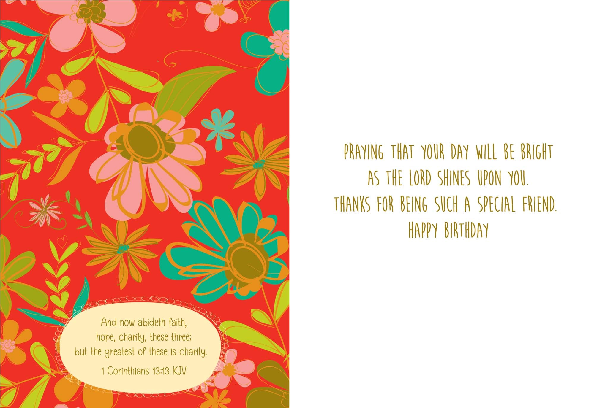 Floral KJV Christian Birthday Card Box | Joyful Blessings