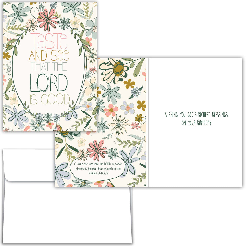 Floral KJV Christian Birthday Card Box | Joyful Blessings