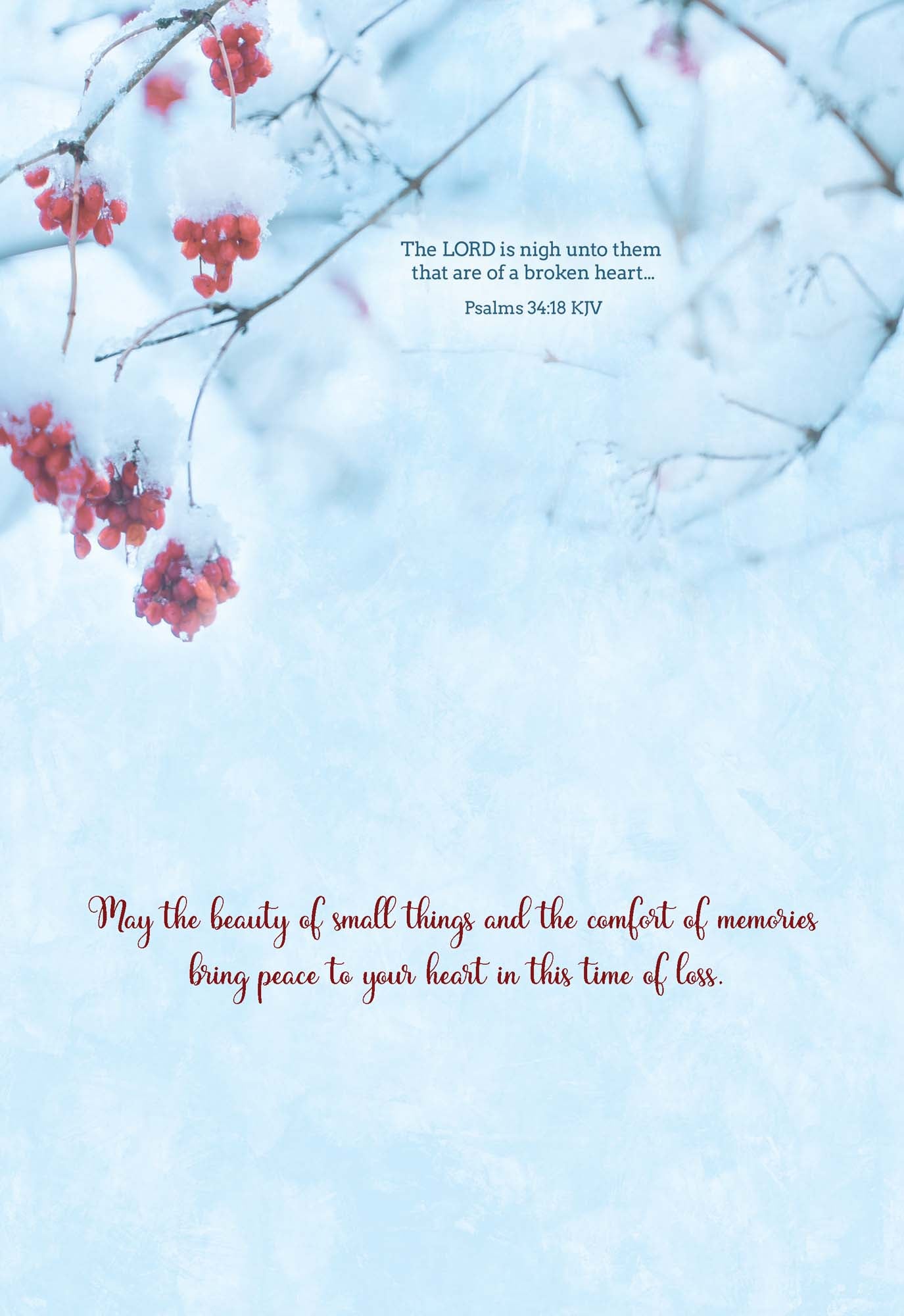 Religious Sympathy Cards with KJV Scripture | Heavenly Peace