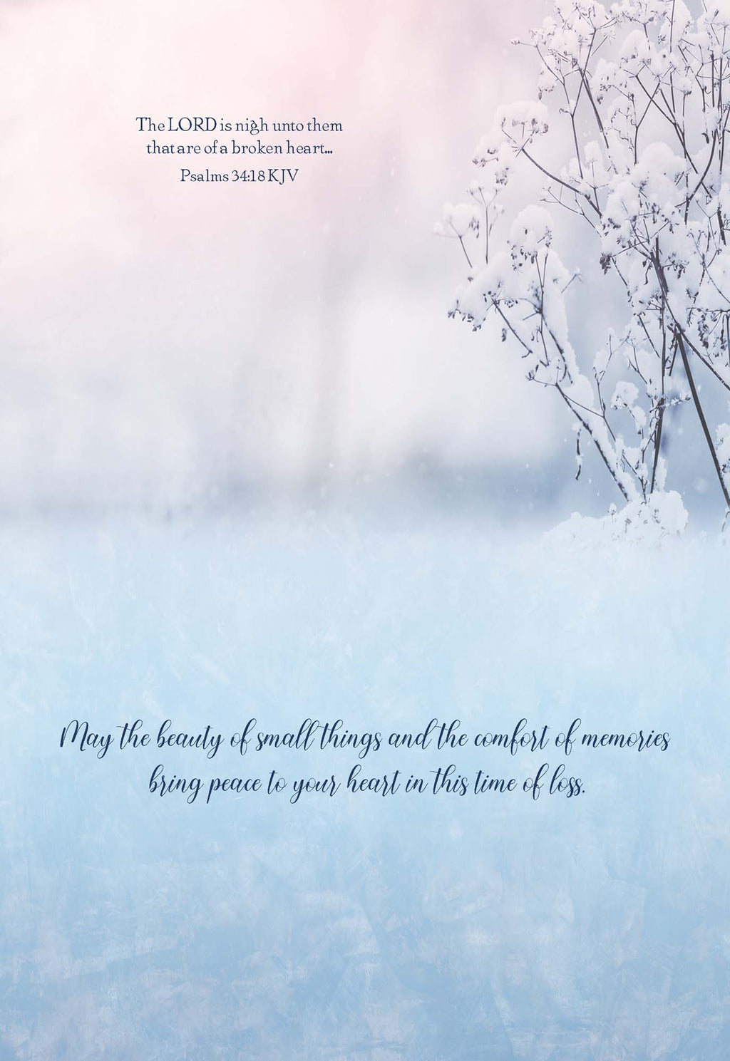 Religious Sympathy Cards with KJV Scripture | Heavenly Peace