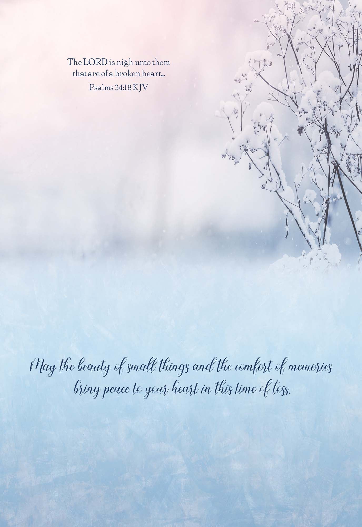 Religious Sympathy Cards with KJV Scripture | Heavenly Peace