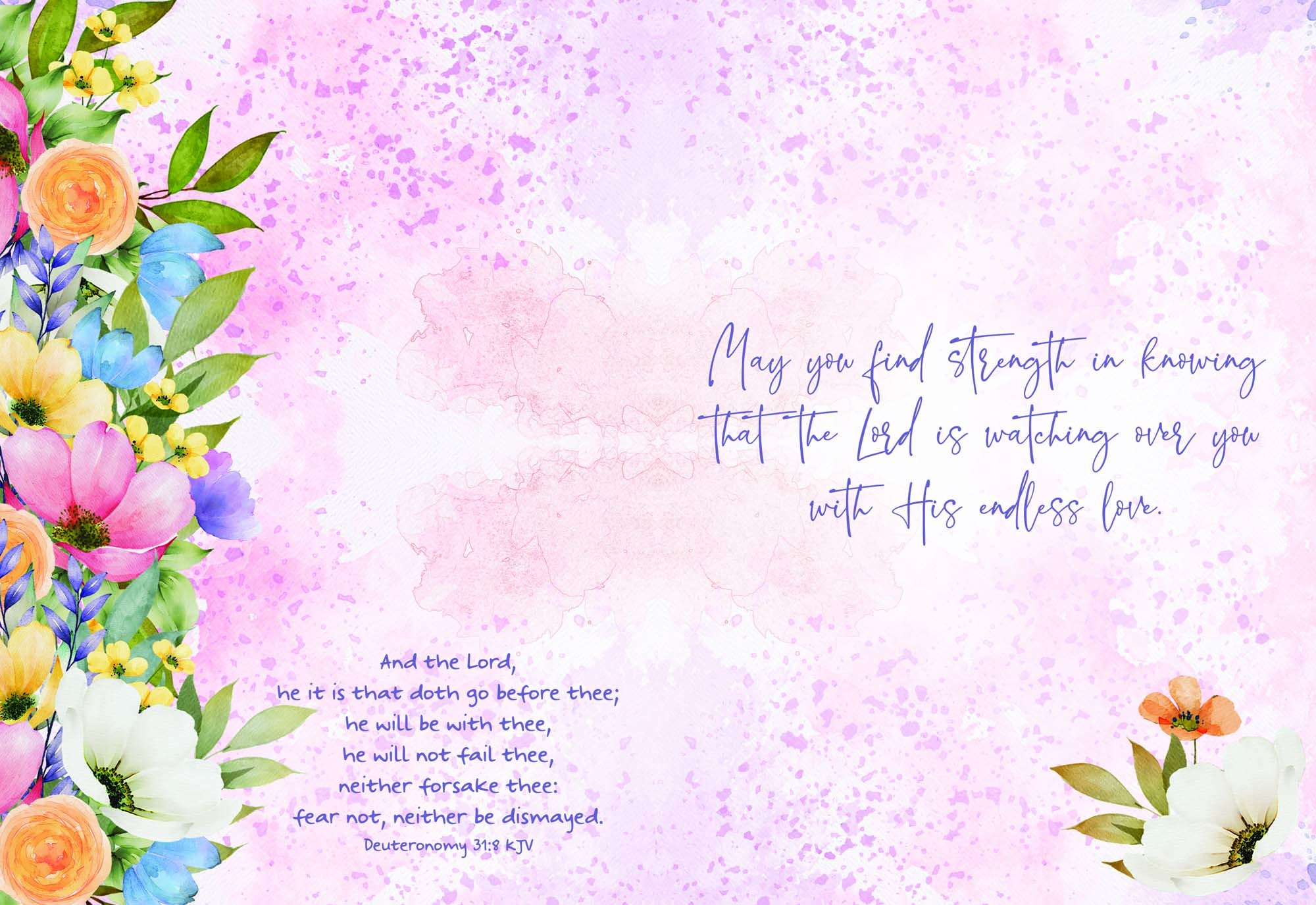 Christian Thinking of You Cards by Shared Blessings- Garden's Reflection, 12 Cards and Envelopes