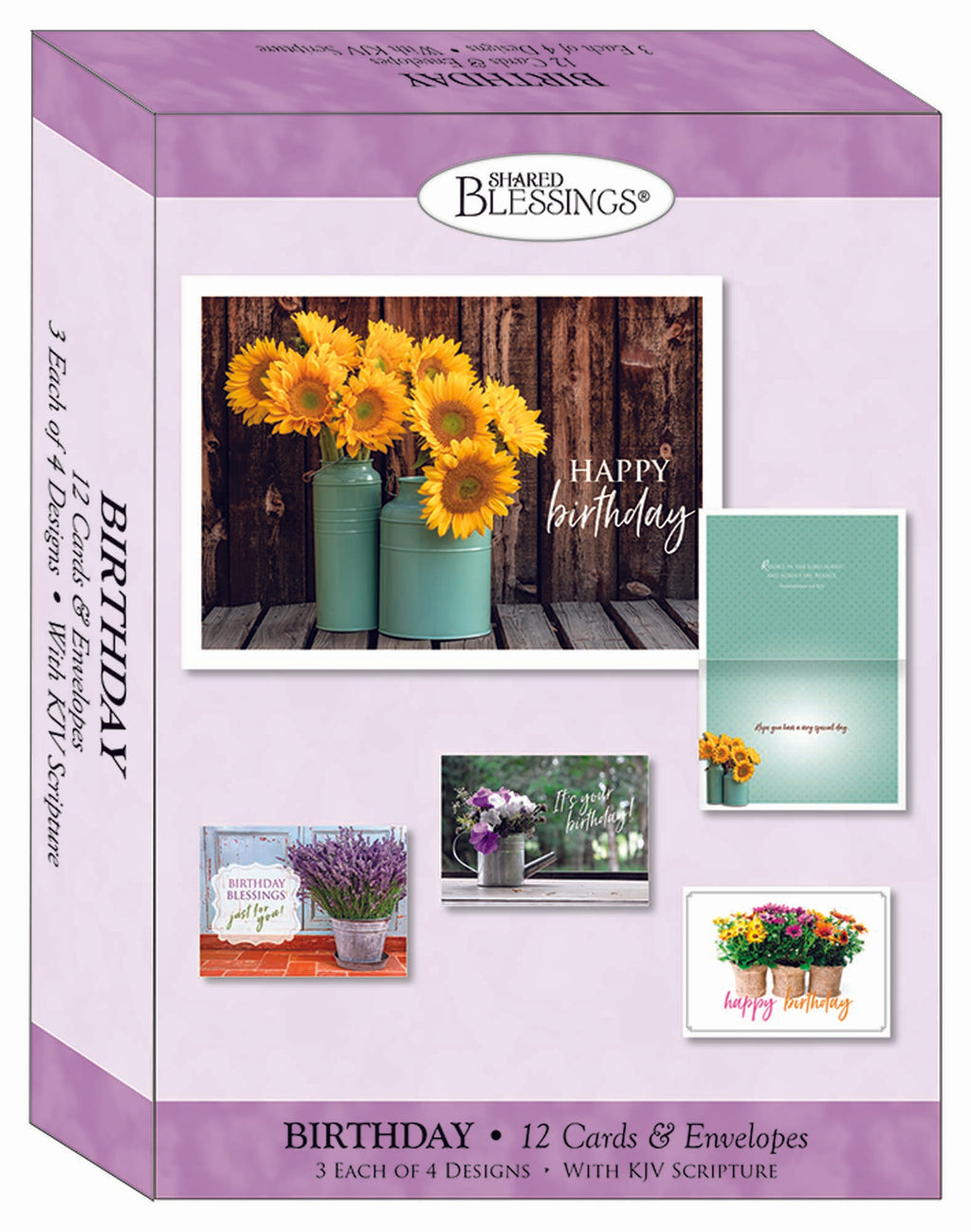 Assorted Birthday Cards, Box of 12