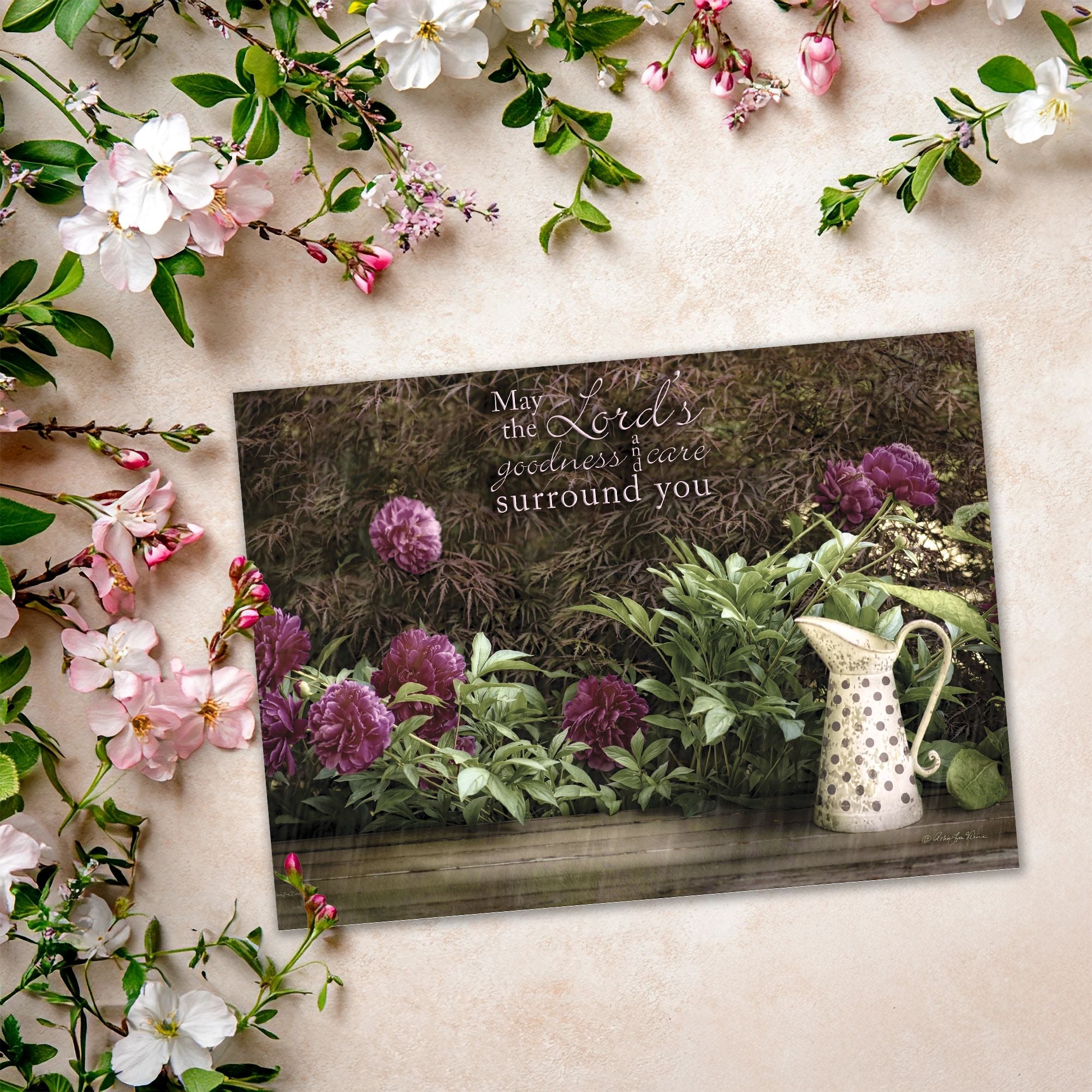 Christian Thinking of You Cards by Shared Blessings- Florally Yours, 12 Cards and Envelopes