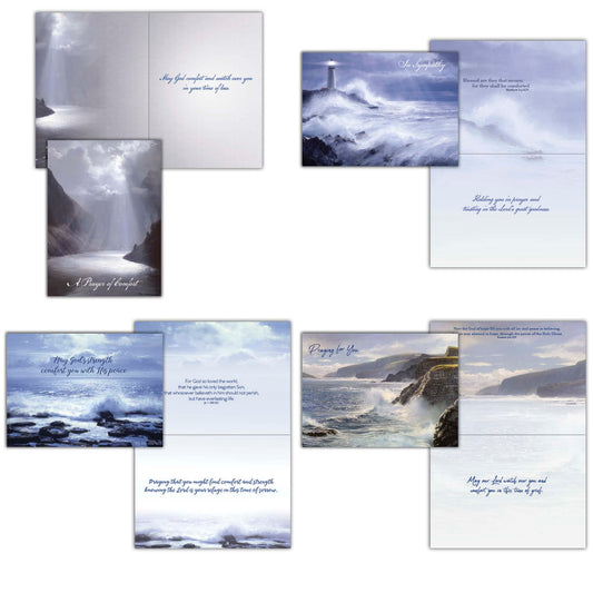 Sympathy - Coastal - assorted Sympathy Cards, Box of 12