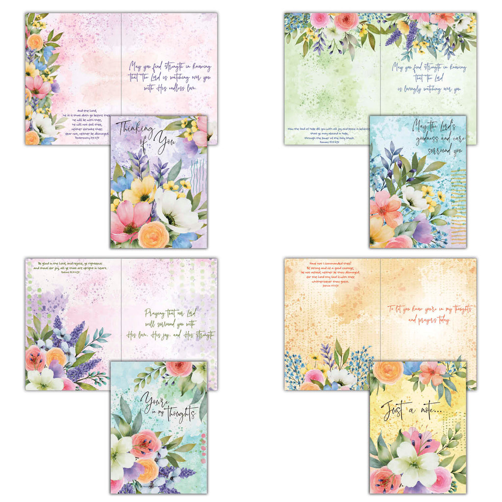 Christian Thinking of You Cards by Shared Blessings- Garden's Reflection, 12 Cards and Envelopes