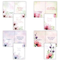 Christian Birthday Cards by Shared Blessings-Transparent Floral, Box of 12 Assorted Birthday Cards