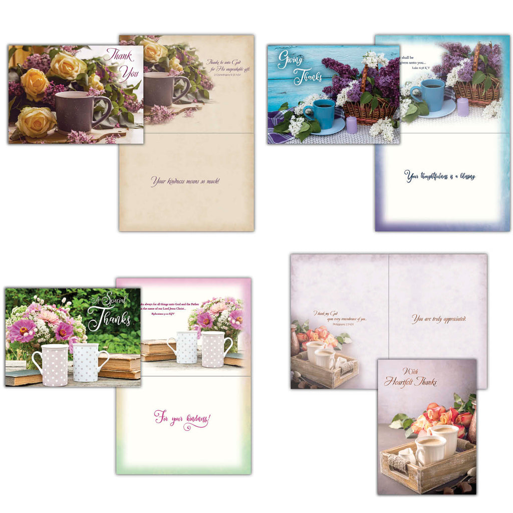 Christian Thank You Cards by Shared Blessings, Tea Time, 12 Boxed Greeting Cards
