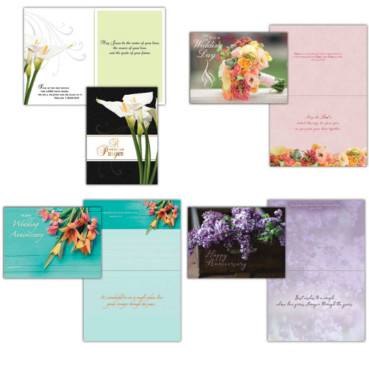 Forever Love Wedding and Anniversary Cards, 12 Boxed Greeting cards by Shared Blessings