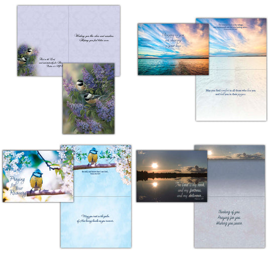 Thoughts and Prayers - Box of 12 Assorted Get Well Cards