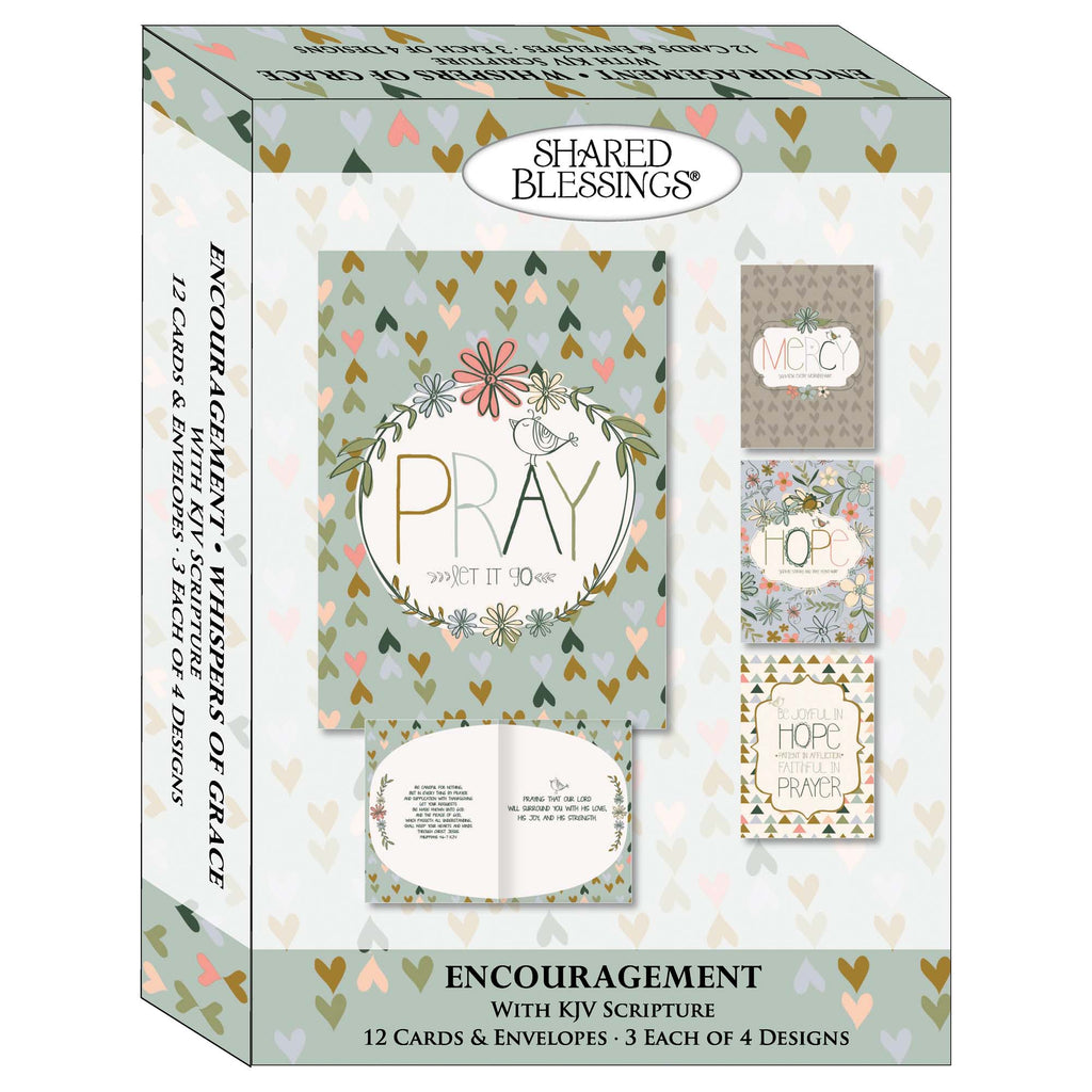 Religious Encouragement Cards with KJV Scripture | Whispers of Grace