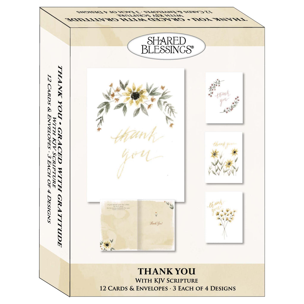 Religious Thank You Cards with Scripture |  Graced with Gratitude