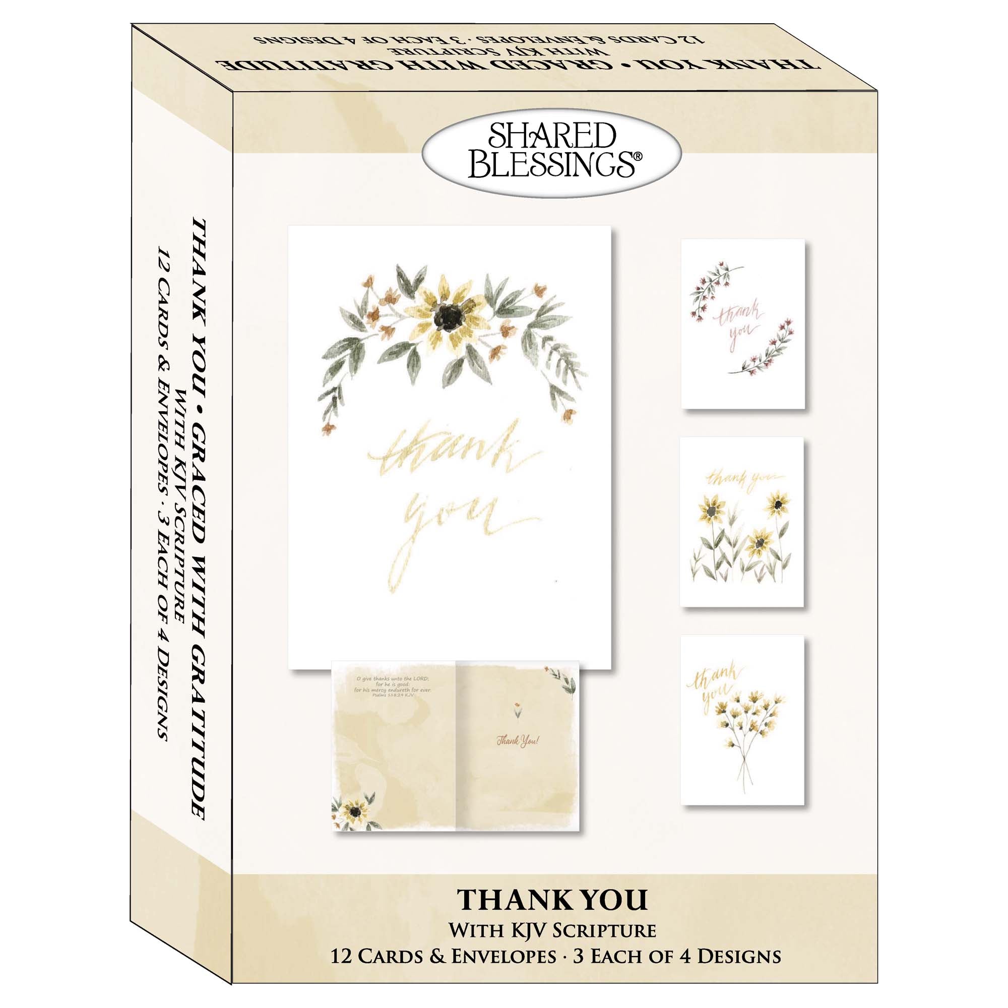 Religious Thank You Cards with Scripture |  Graced with Gratitude