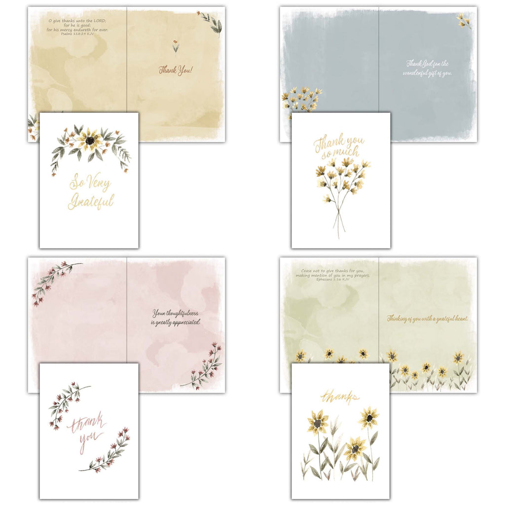 Religious Thank You Cards with Scripture |  Graced with Gratitude
