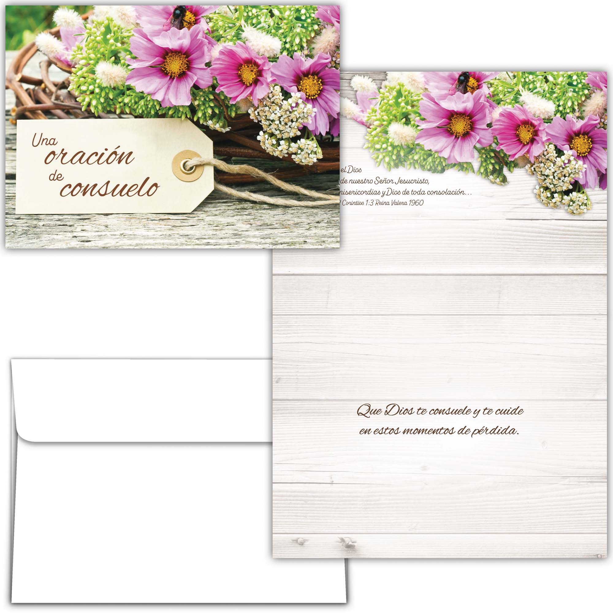 Christian Spanish Sympathy Cards by Shared Blessings, Flores Rústicas