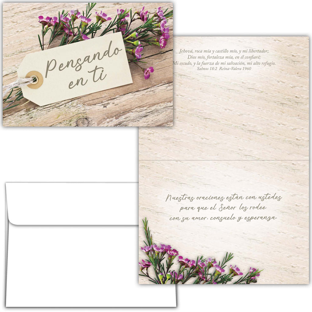 Christian Spanish Sympathy Cards by Shared Blessings, Flores Rústicas