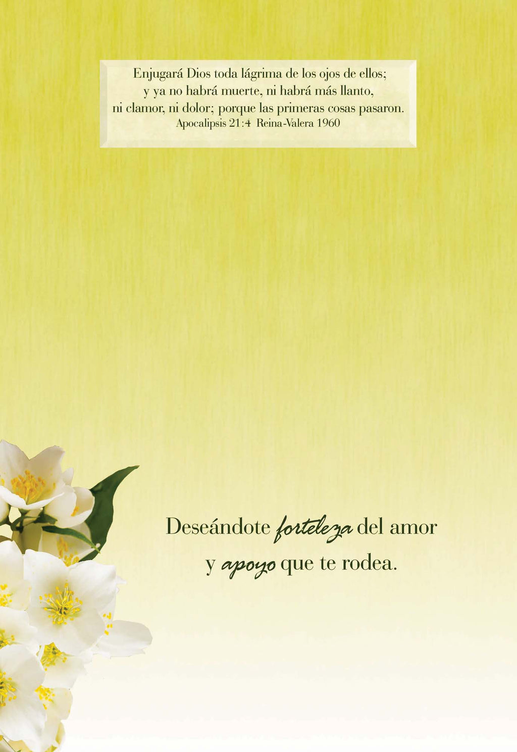 Christian Spanish Sympathy Cards by Shared Blessings, Flores Rústicas