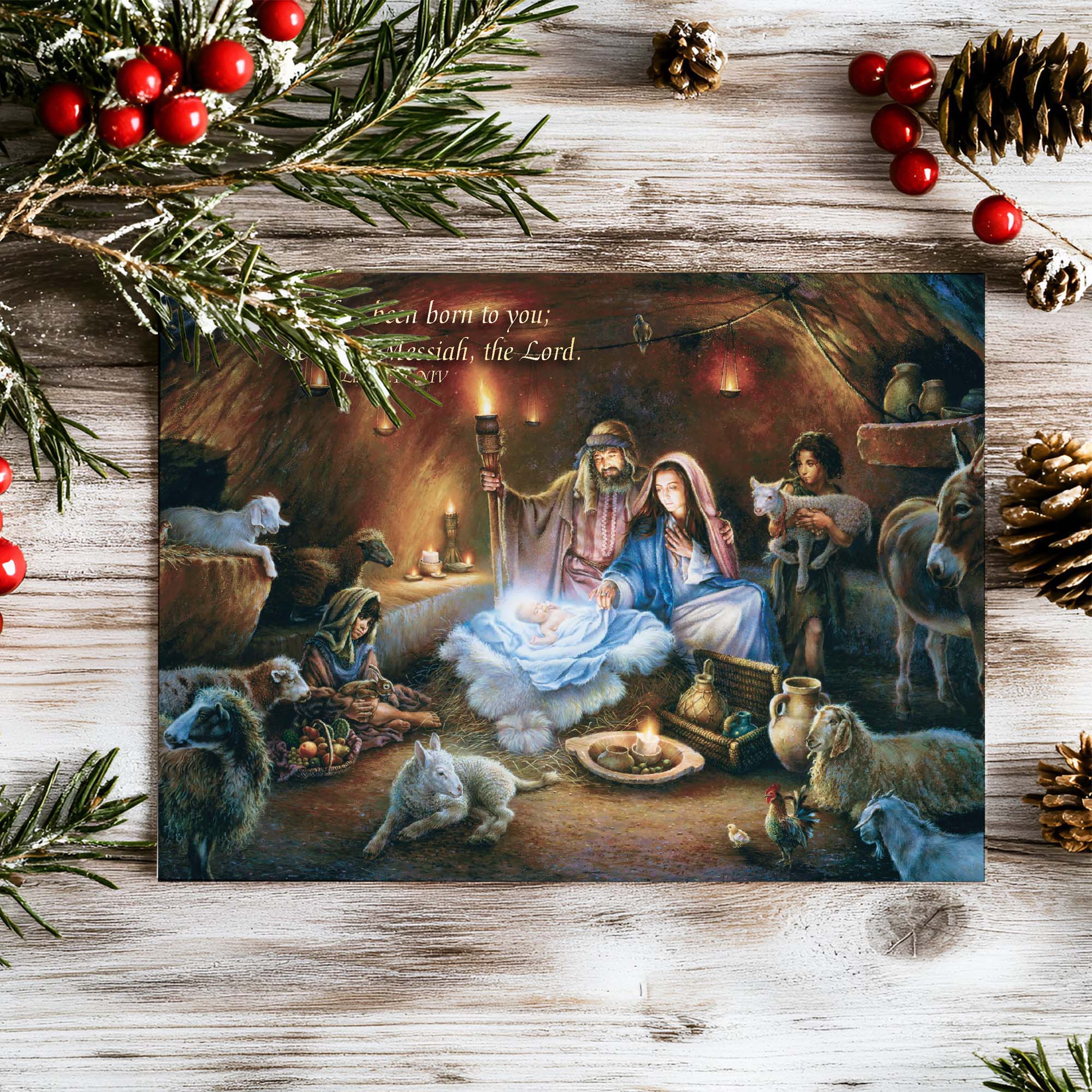 No Room in the Inn | Boxed Christian Christmas Cards, 18 Count