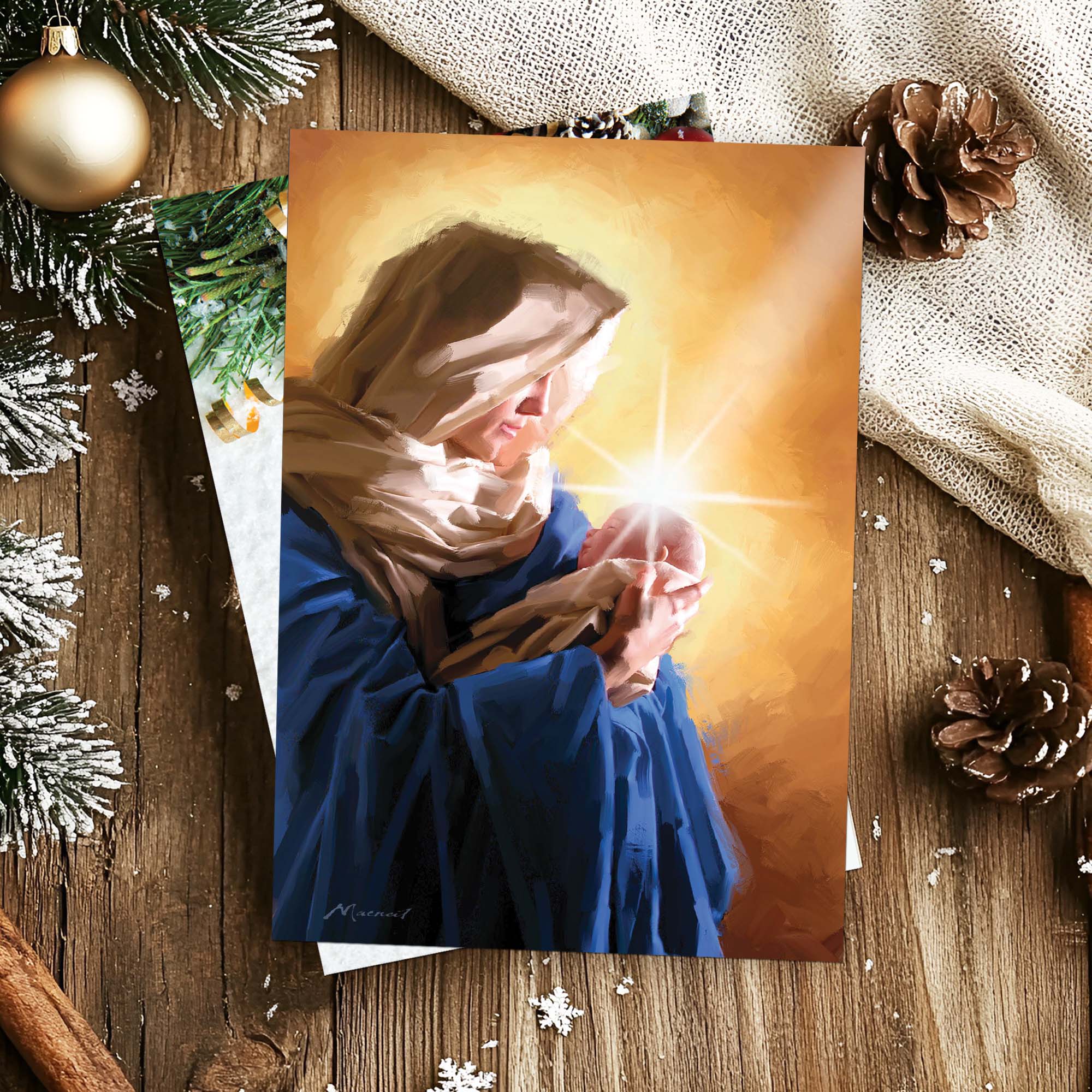 Madonna and Child | Shared Blessings Christian Christmas Cards, 18 Count, 5 x 7 Inch