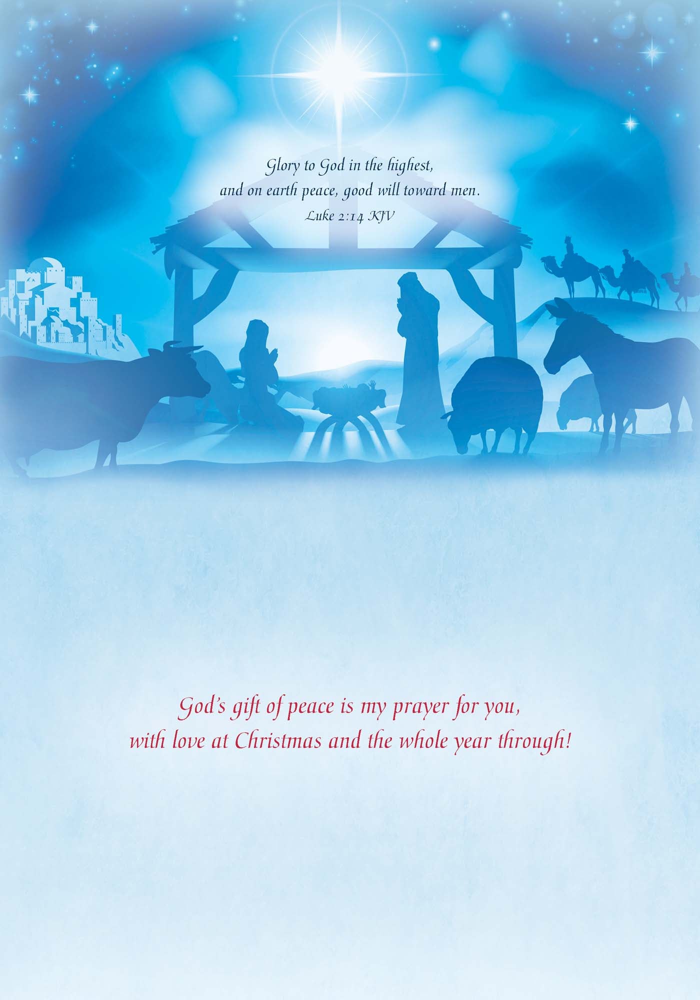 Shared Blessings | Blue Sky Nativity Boxed Christian Christmas Cards, 18 Count