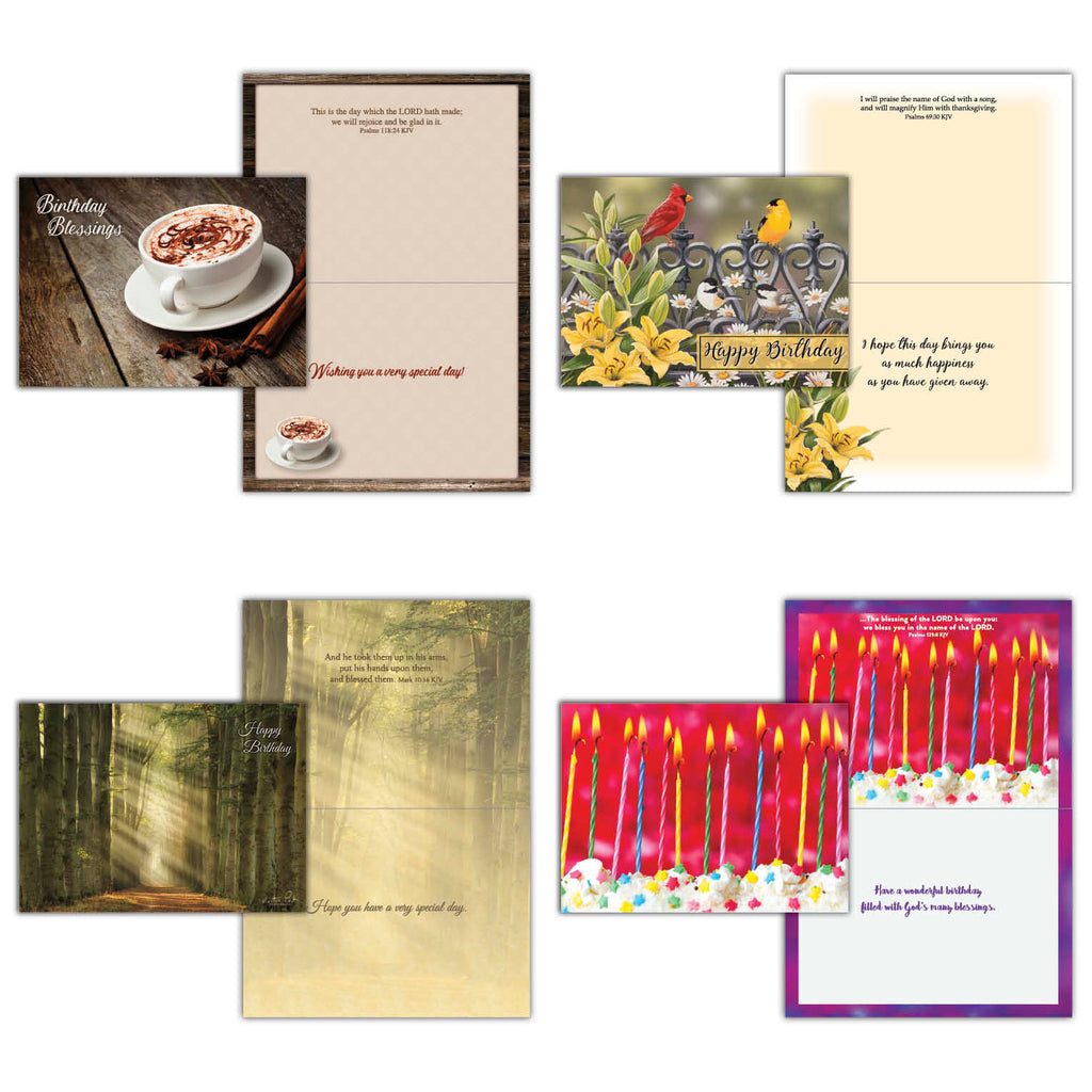 Christian Birthday Cards by Shared Blessings - It's Your Birthday, 24 Cards and Envelopes