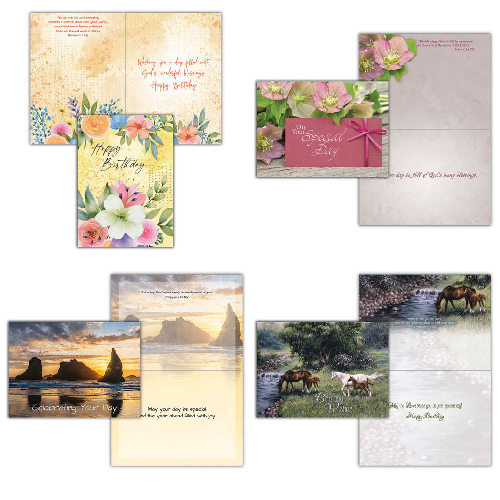 Christian Birthday Cards by Shared Blessings - It's Your Birthday, 24 Cards and Envelopes