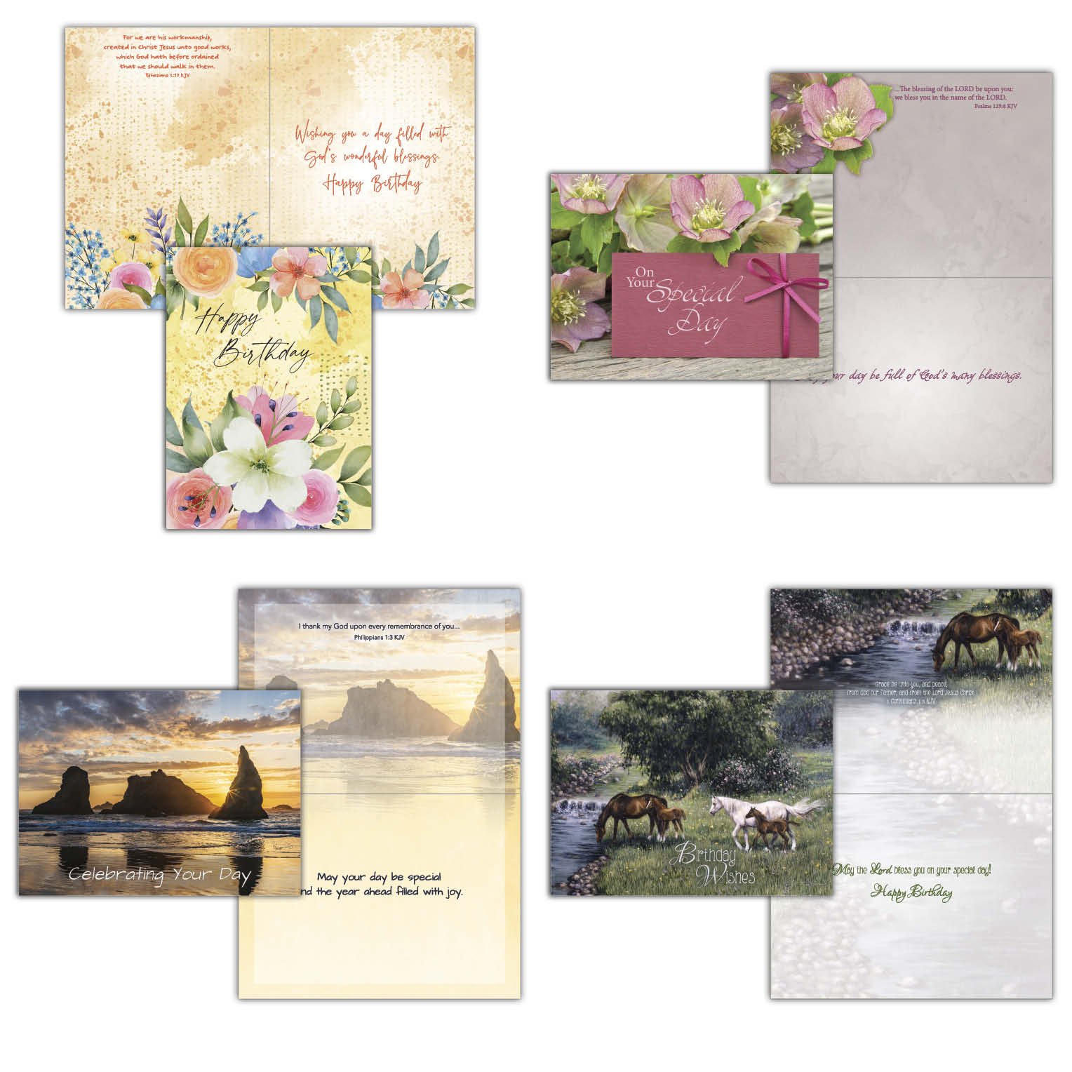 Christian Birthday Cards by Shared Blessings - It's Your Birthday, 24 Cards and Envelopes