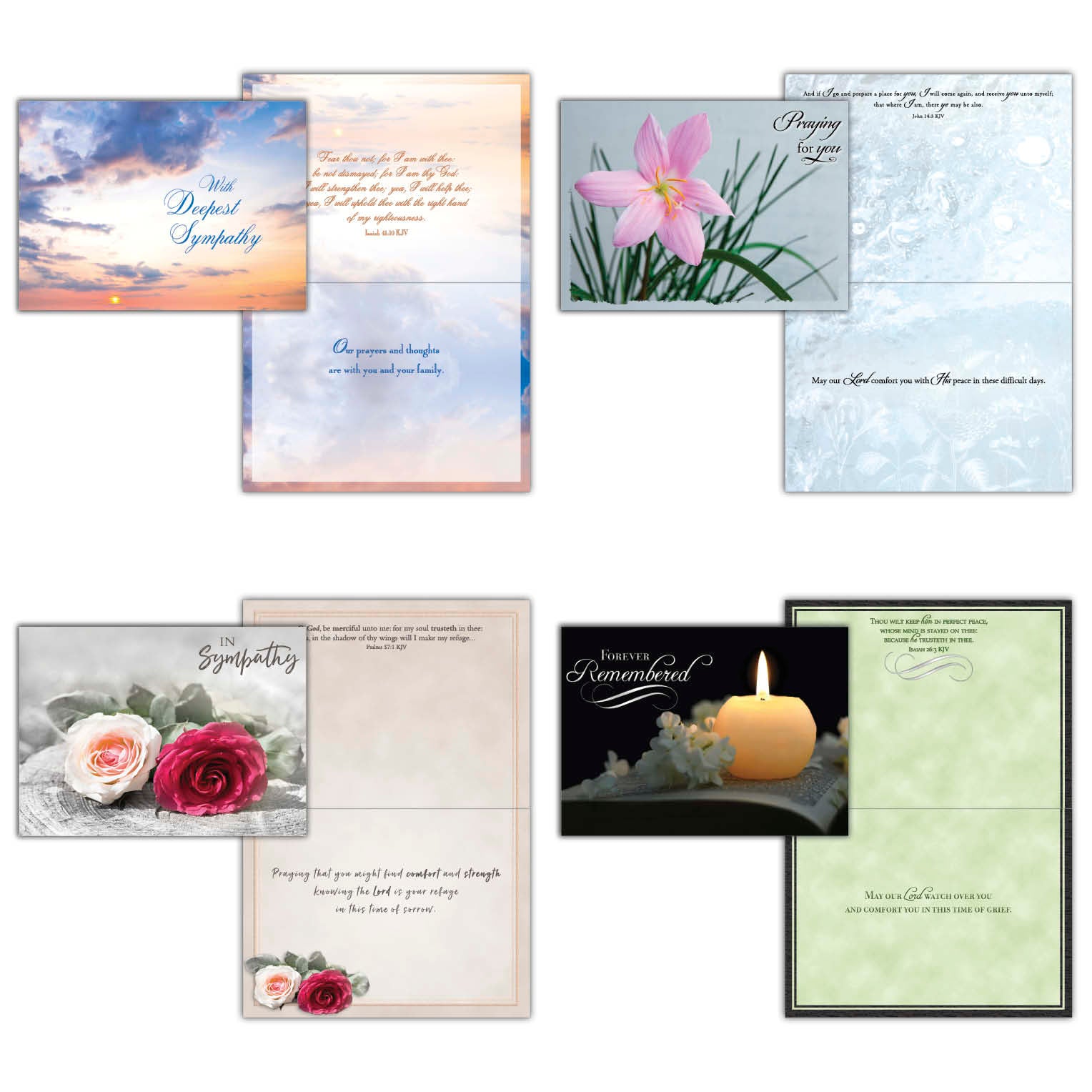 Religious Sympathy Cards | Thoughts of Sympathy - Box of 24 Assorted Sympathy Cards by Shared Blessings