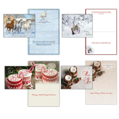 Large Boxed Christmas Card Assortment- Peace and Joy - 24 cards and envelopes