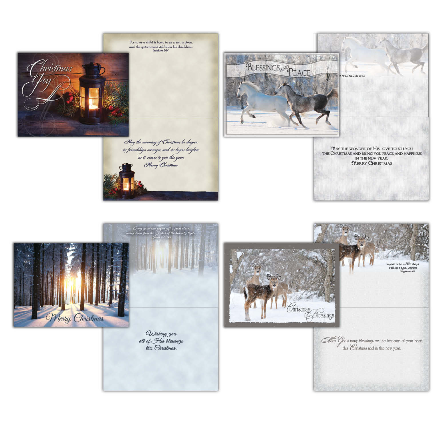 Large Boxed Christmas Card Assortment- Blessings of Christmas - 24 cards and envelopes