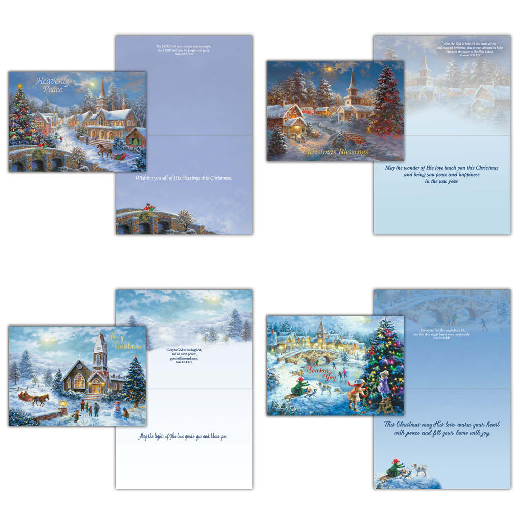 Assorted Boxed Christmas Cards - Heaven on Earth - 12 Cards and Envelopes