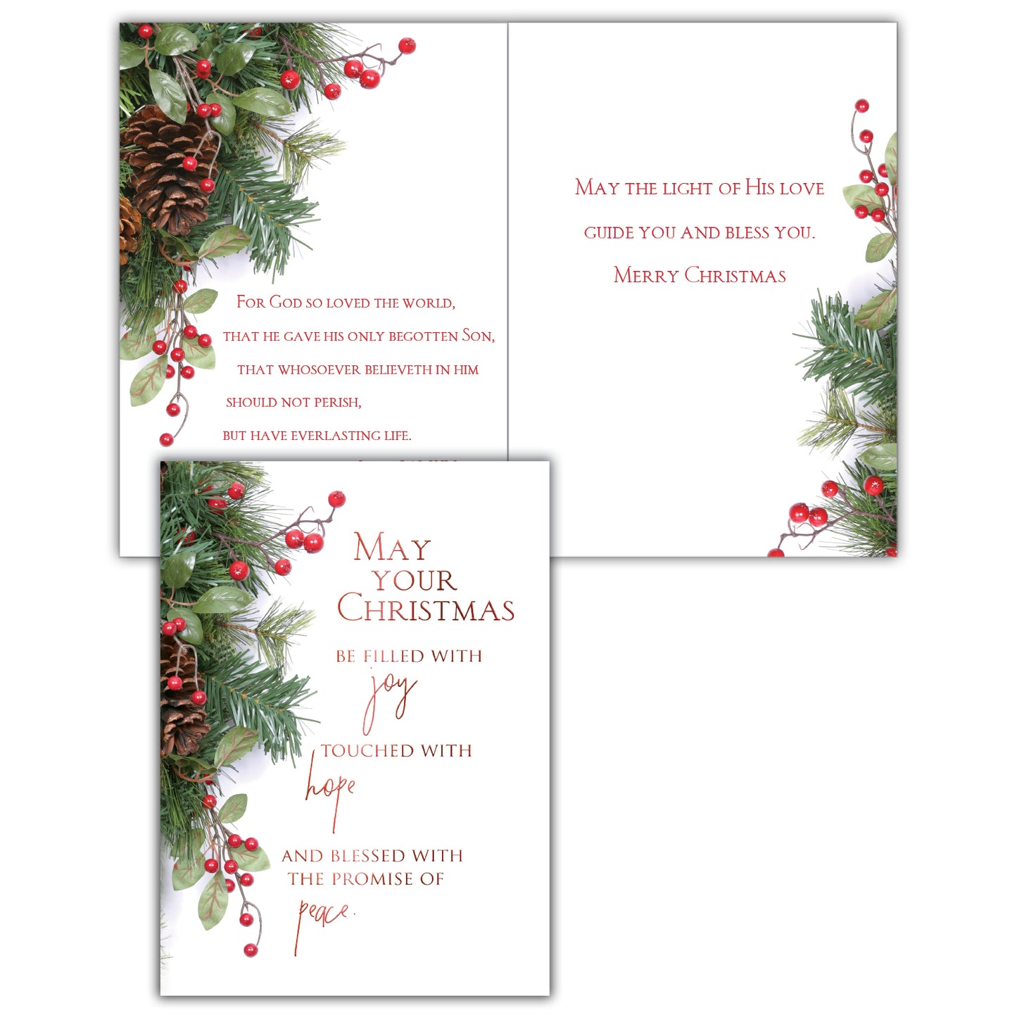 Boxed Christmas Cards - Christmas Berries - 12 Cards and Envelopes