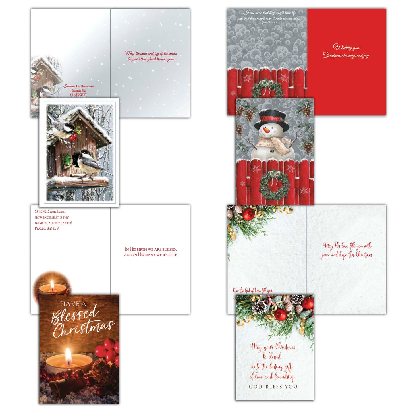 Extra Large Boxed Christmas Card Assortment - Christmas Greetings - 48 Cards and Envelopes