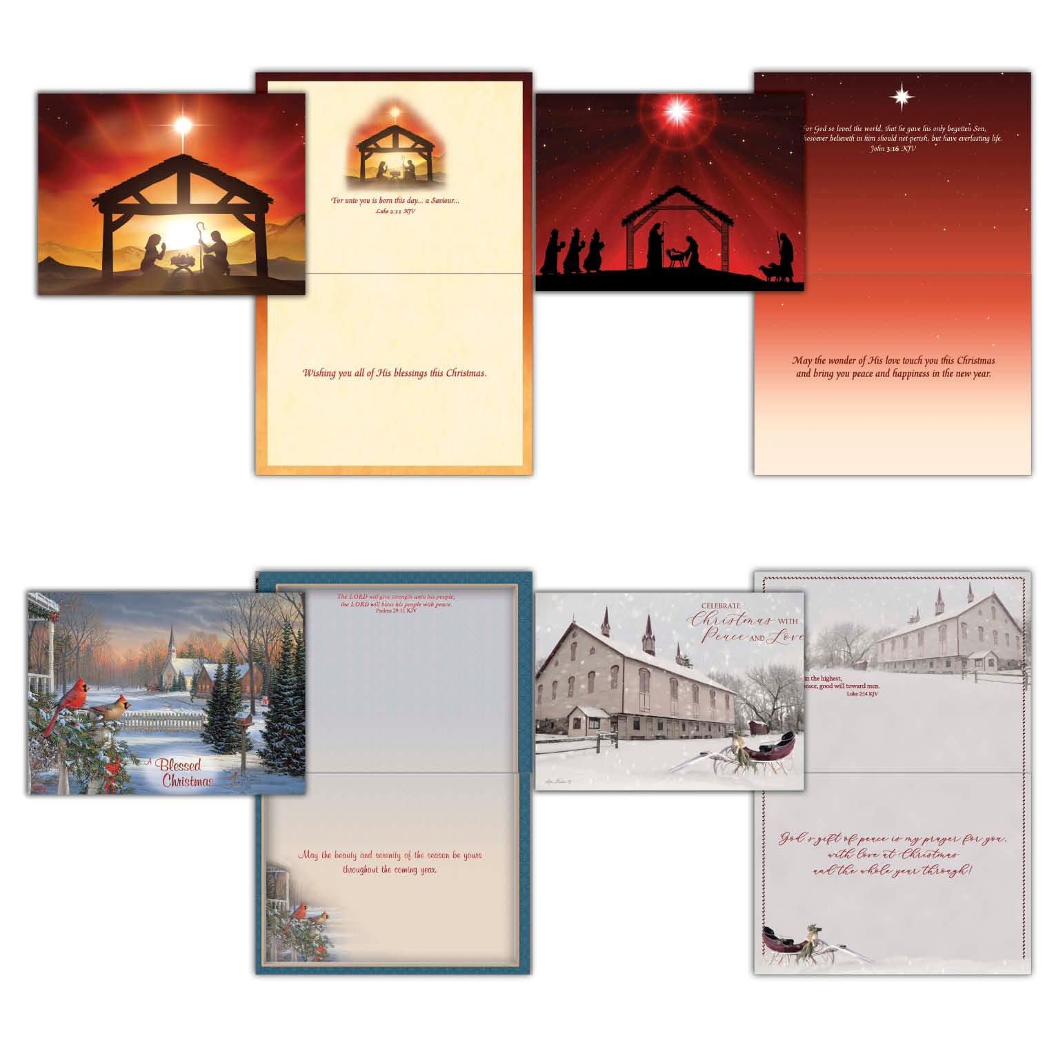 Extra Large Boxed Christmas Card Assortment 4 cards