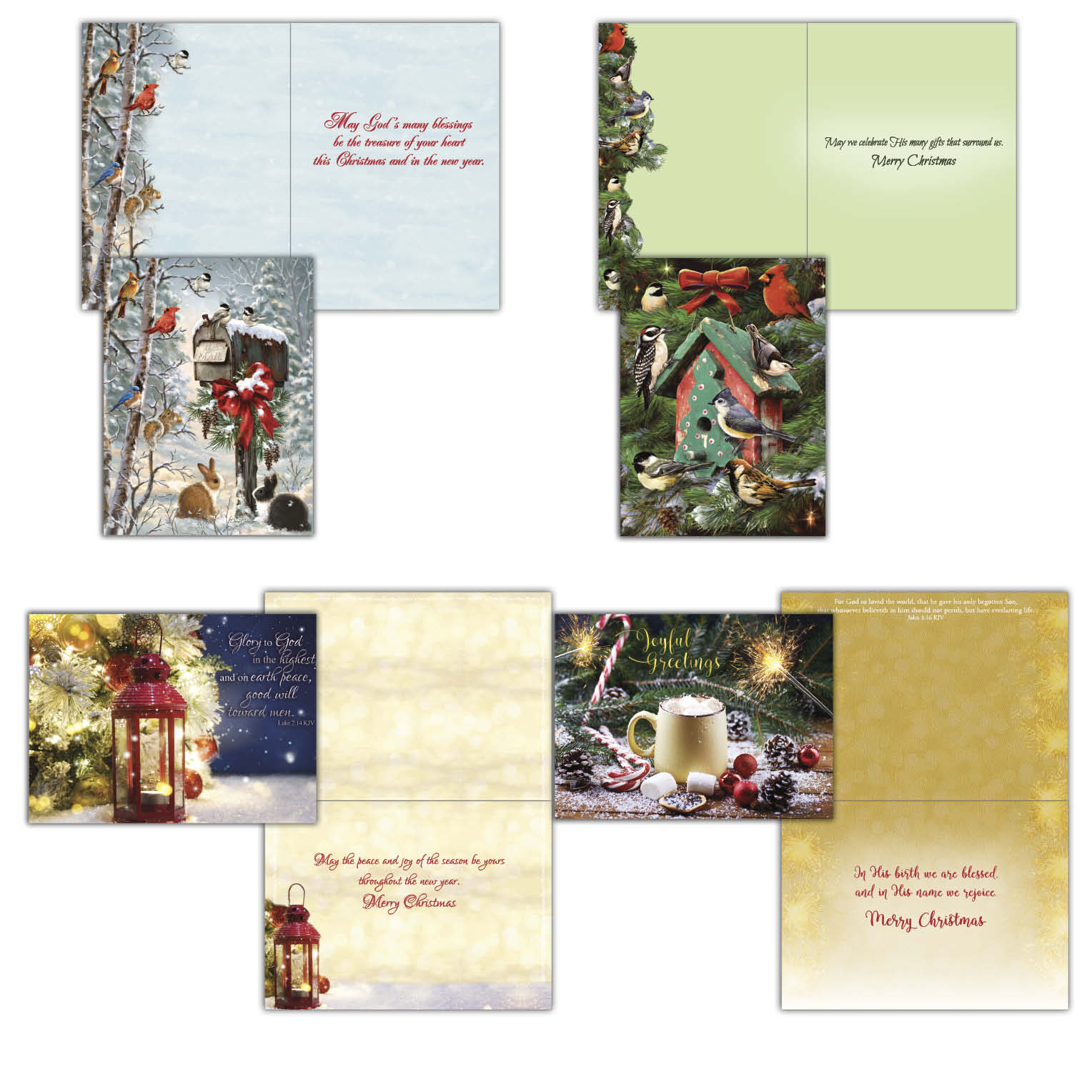 Extra Large Boxed Christmas Card Assortment - 4 Cards